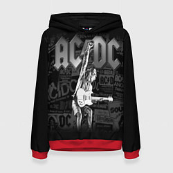 Толстовка-худи женская AC/DC: Rock You, цвет: 3D-красный
