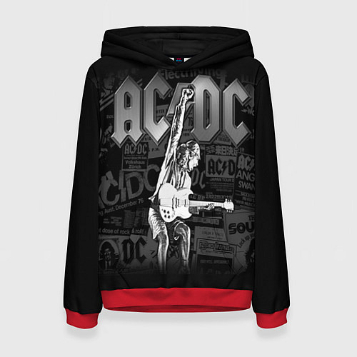 Женская толстовка AC/DC: Rock You / 3D-Красный – фото 1