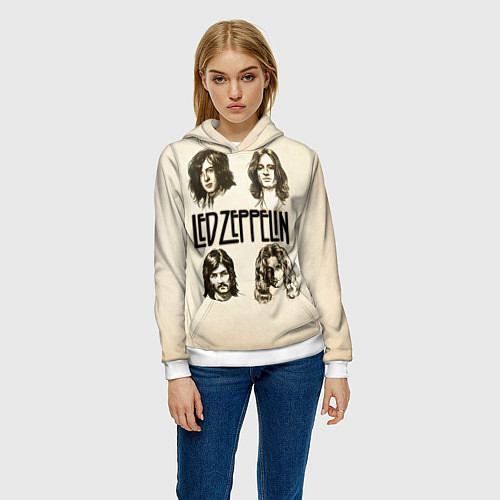 Женская толстовка Led Zeppelin Guys / 3D-Белый – фото 3