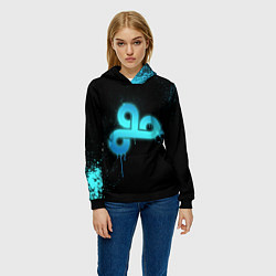 Толстовка-худи женская Cloud 9: Black collection, цвет: 3D-черный — фото 2