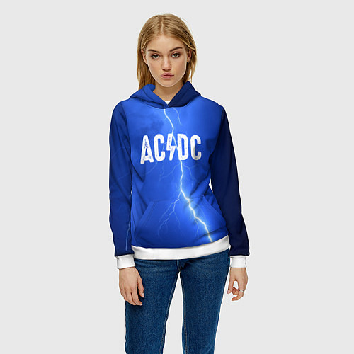 Женская толстовка AC/DC: Lightning / 3D-Белый – фото 3