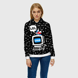 Толстовка-худи женская Fatal Error, цвет: 3D-белый — фото 2