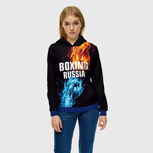 Женская толстовка Boxing Russia / 3D-Синий – фото 3