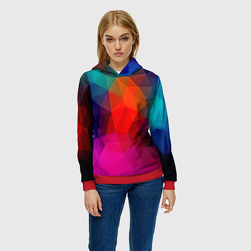 Женская толстовка Abstraction / 3D-Красный – фото 3