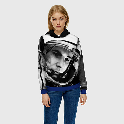 Женская толстовка Гагарин космонавт / 3D-Синий – фото 3