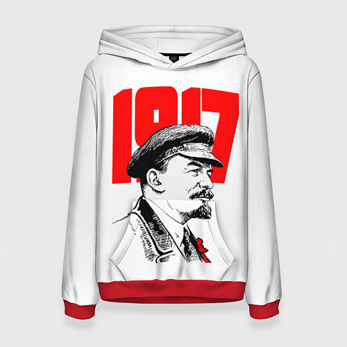 Женская толстовка Ленин 1917 / 3D-Красный – фото 1
