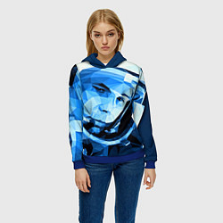 Толстовка-худи женская Gagarin Art, цвет: 3D-синий — фото 2