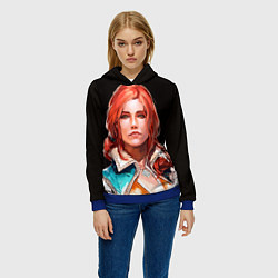 Толстовка-худи женская Трисс, цвет: 3D-синий — фото 2