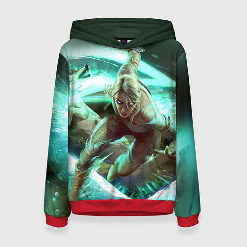 Женская толстовка Цири / 3D-Красный – фото 1