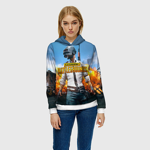 Женская толстовка PUBG Wars / 3D-Белый – фото 3