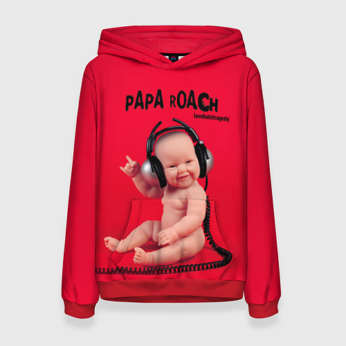 Женская толстовка Paparoach: Music Kid / 3D-Красный – фото 1