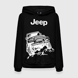 Толстовка-худи женская Jeep, цвет: 3D-черный