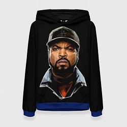 Толстовка-худи женская Ice Cube, цвет: 3D-синий