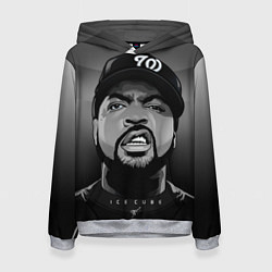 Толстовка-худи женская Ice Cube: Gangsta, цвет: 3D-меланж