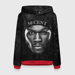 Толстовка-худи женская 50 cent: black style, цвет: 3D-красный