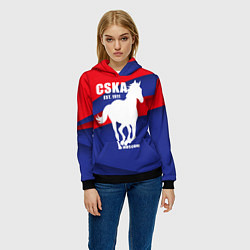 Толстовка-худи женская CSKA est. 1911, цвет: 3D-черный — фото 2