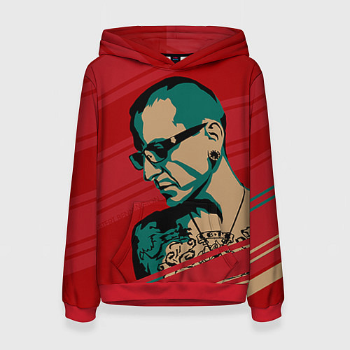 Женская толстовка Chester Bennington / 3D-Красный – фото 1