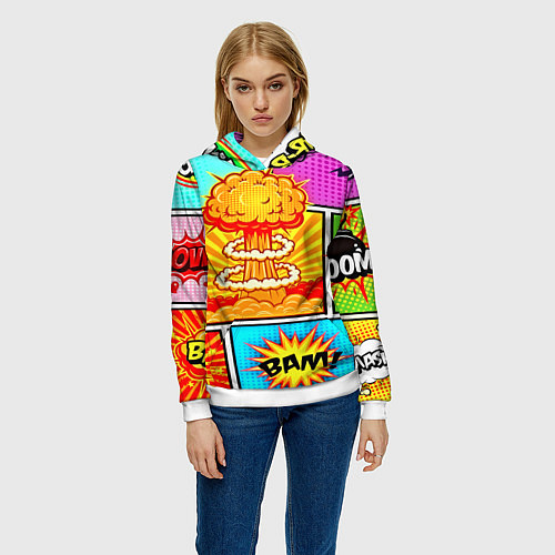 Женская толстовка Pop Art / 3D-Белый – фото 3