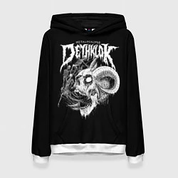 Толстовка-худи женская Dethklok: Goat Skull, цвет: 3D-белый