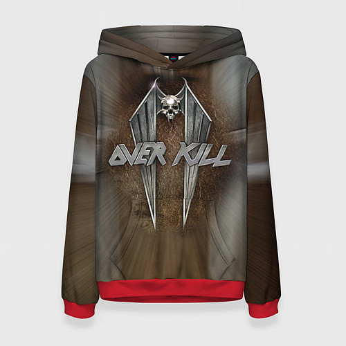 Женская толстовка Overkill: Metal Skull / 3D-Красный – фото 1