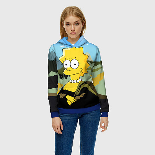 Женская толстовка Mona Liza / 3D-Синий – фото 3