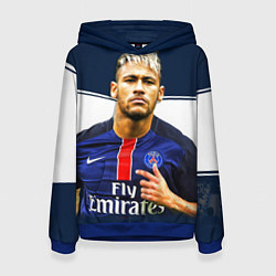 Толстовка-худи женская Neymar: Fly Emirates, цвет: 3D-синий