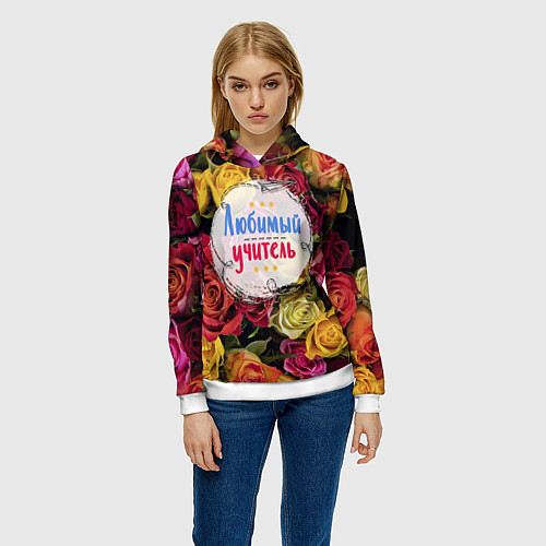 Женская толстовка Любимый учитель / 3D-Белый – фото 3