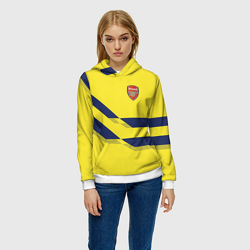 Женская толстовка Arsenal FC: Yellow style / 3D-Белый – фото 3