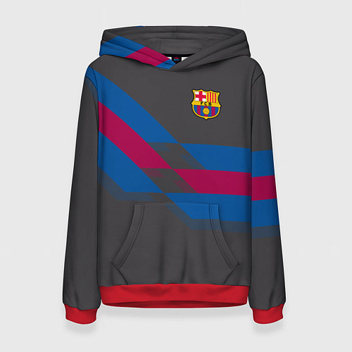 Женская толстовка Barcelona FC: Dark style / 3D-Красный – фото 1