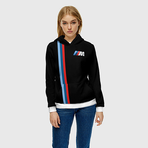 Женская толстовка BMW BLACK COLLECTION БМВ / 3D-Белый – фото 3