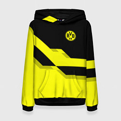 Толстовка-худи женская BVB FC: Yellow style, цвет: 3D-черный