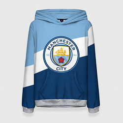 Толстовка-худи женская FC Manchester City: Colors, цвет: 3D-меланж