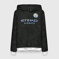 Толстовка-худи женская Man City FC: Black 17/18, цвет: 3D-белый