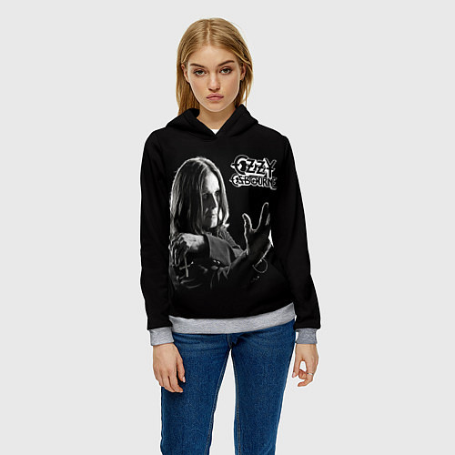 Женская толстовка Оззи Осборн / 3D-Меланж – фото 3