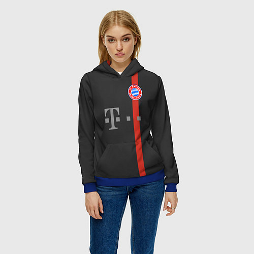 Женская толстовка Bayern FC: Black 2018 / 3D-Синий – фото 3