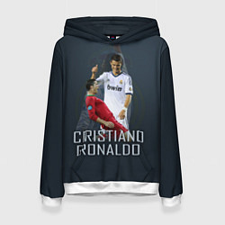 Толстовка-худи женская Christiano Ronaldo, цвет: 3D-белый