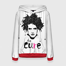 Толстовка-худи женская The Cure - portrait Robert Smith, цвет: 3D-красный