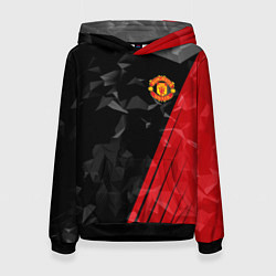 Толстовка-худи женская FC Manchester United: Abstract, цвет: 3D-черный