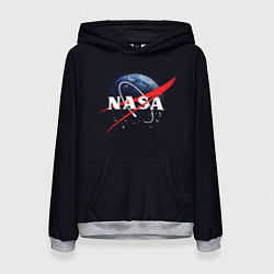 Толстовка-худи женская NASA: Black Space, цвет: 3D-меланж