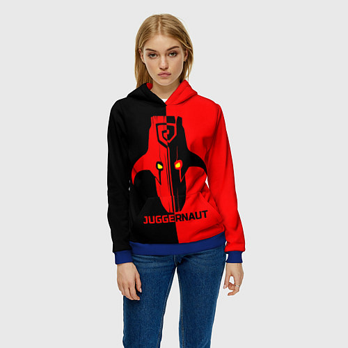 Женская толстовка Juggernaut Blood / 3D-Синий – фото 3