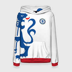 Толстовка-худи женская FC Chelsea: White Lion, цвет: 3D-красный