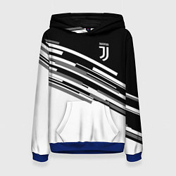 Толстовка-худи женская FC Juventus: B&W Line, цвет: 3D-синий
