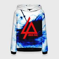 Толстовка-худи женская Linkin Park blue smoke, цвет: 3D-черный