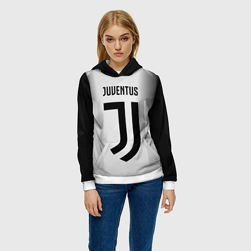 Женская толстовка FC Juventus: Silver Original / 3D-Белый – фото 3