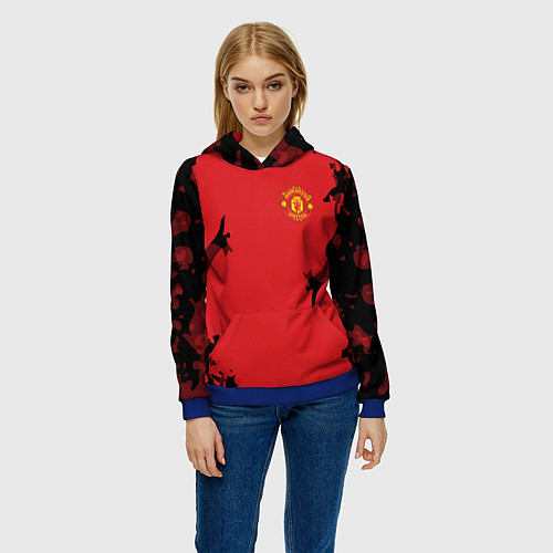 Женская толстовка FC Manchester United: Red Original / 3D-Синий – фото 3