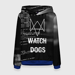 Толстовка-худи женская Watch Dogs: Hacker, цвет: 3D-синий