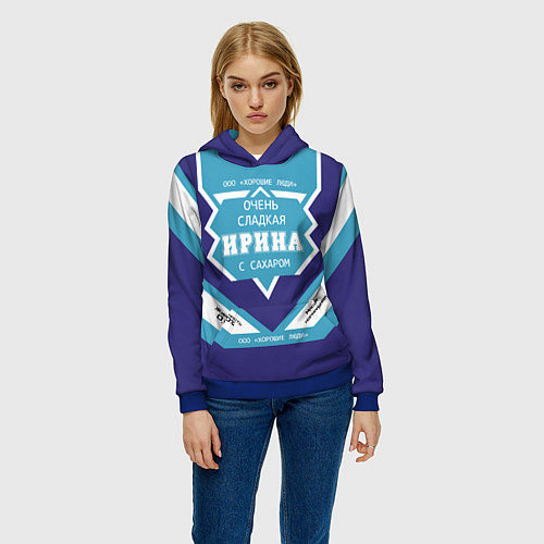 Женская толстовка Очень сладкая Ирина / 3D-Синий – фото 3
