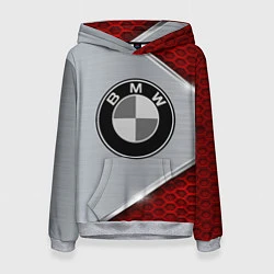 Толстовка-худи женская BMW: Red Metallic, цвет: 3D-меланж