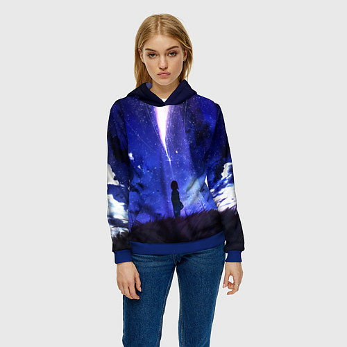 Женская толстовка Your Name / 3D-Синий – фото 3