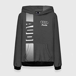 Толстовка-худи женская Audi: Grey Sport, цвет: 3D-черный